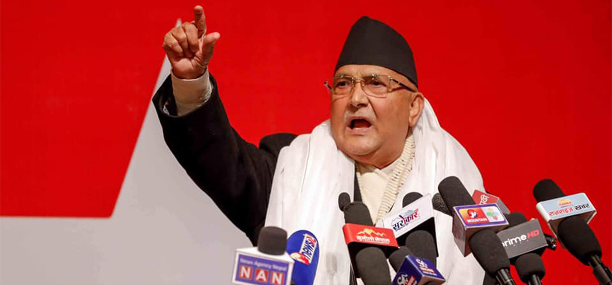 प्रधानमन्त्री दाहाल र अध्यक्ष नेपालले देशमा साम्प्रदायिक हिंसा भड्काउँदै छन्ः ओली